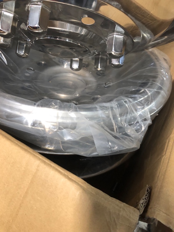 Photo 1 of CIRONBOW 19.5" 10 Lug Wheel Simulators Stainless Steel Bolt Kit Hubcap Kit Fit for 2005-2021 Ford F450/F550,Ford Raptor 2WD Trunk Dually Wheel Cover Set (19.5Inch) 19.5" Wheel Simulators