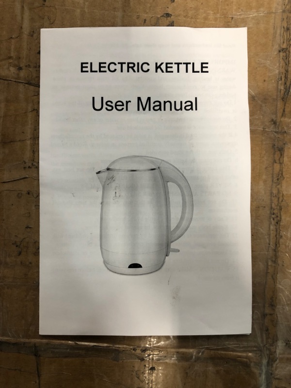 Photo 5 of * used * 
Electric Kettle – Auto-Off Rapid Boil Water Heater with Stainless-Steel Interior and Double Wall