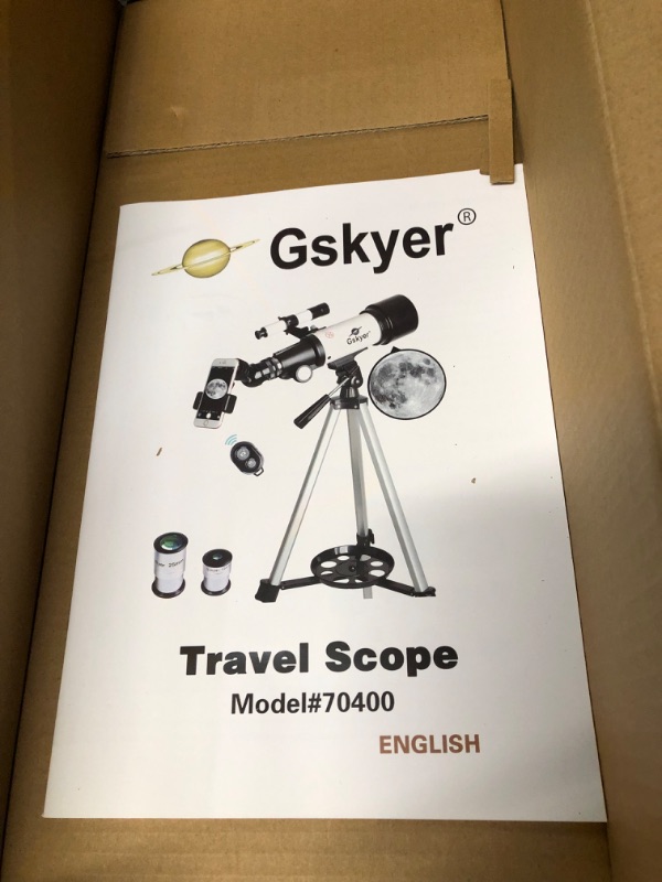 Photo 1 of Gskyer Telescope, 70mm Aperture 400mm AZ Mount Astronomical Refracting Telescope for Kids Beginners - Travel Telescope with Carry Bag, Phone Adapter and Wireless Remote