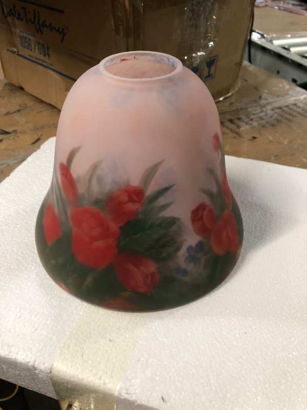 Photo 1 of *SEE NOTES* Dale Tiffany 10056/604 Rose Bell Accent Lamp, Multi-Colored 15.00x7.25x7.25