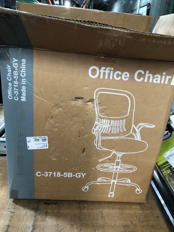 Photo 1 of *SEE NOTES* Office Desk Chair, Mid Back Lumbar Support Computer Mesh Task Chair, Grey