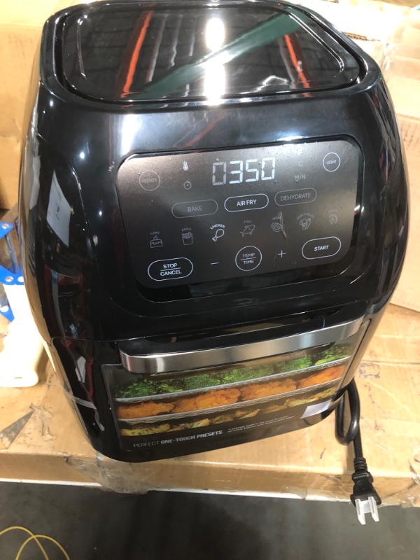 Photo 2 of ***MISSING ACCESSORIES***
CHEFMAN Multifunctional Digital Air Fryer+ Rotisserie, Dehydrator, Convection Oven, 17 Touch Screen Presets Fry, Roast, Dehydrate, Bake, XL 10L Family Size, Auto Shutoff, Large Easy-View Window, Black 10 QT Air Fryer