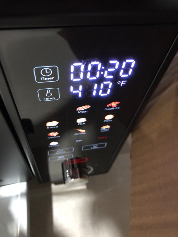 Photo 3 of ***USED - POWERS ON - UNABLE TO TEST FURTHER***
WHALL Toaster Oven Air Fryer, Max XL Large 30-Quart Smart Oven, 20.52"D x 17.02"W x 12.01"H