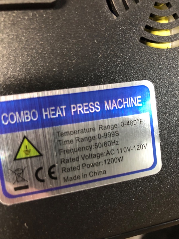 Photo 1 of Slendor 5 in 1 Heat Press Machine 12x15 inch 360-Degree Swing Away Digital T Shirt Pressing Machine Multifunction Heat Transfer Sublimation Combo for T Shirts Mugs Hat Plate Cap