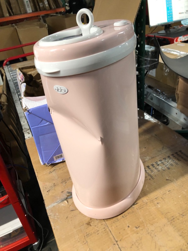 Photo 3 of *SEE NOTES* Ubbi Steel Odor Locking, No Special Bag Required, Money Saving, Modern Design, Registry Must-Have Diaper Pail, Blush Pink