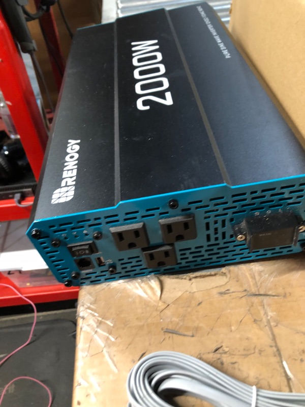 Photo 2 of **NONREFUNDABLE**FOR PARTS OR REPAIR**SEE NOTES**
Renogy 2000W Pure Sine Wave Inverter 12V DC to 120V AC Converter 12V to 110V with Built-in 5V/2.1A USB Port, 2000W