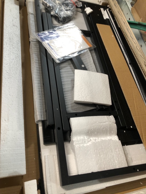 Photo 1 of ODK Small L Shaped Computer Desk, 48 Inch Corner Desk with Reversible Storage Shelves & PC Stand Black