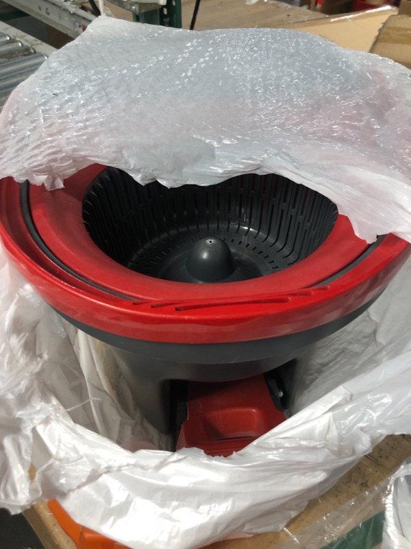 Photo 2 of *MOP BUCKET ONLY* O-Cedar EasyWring Microfiber Spin Mop, Bucket Floor Cleaning System, Red, Gray Spin Mop & Bucket