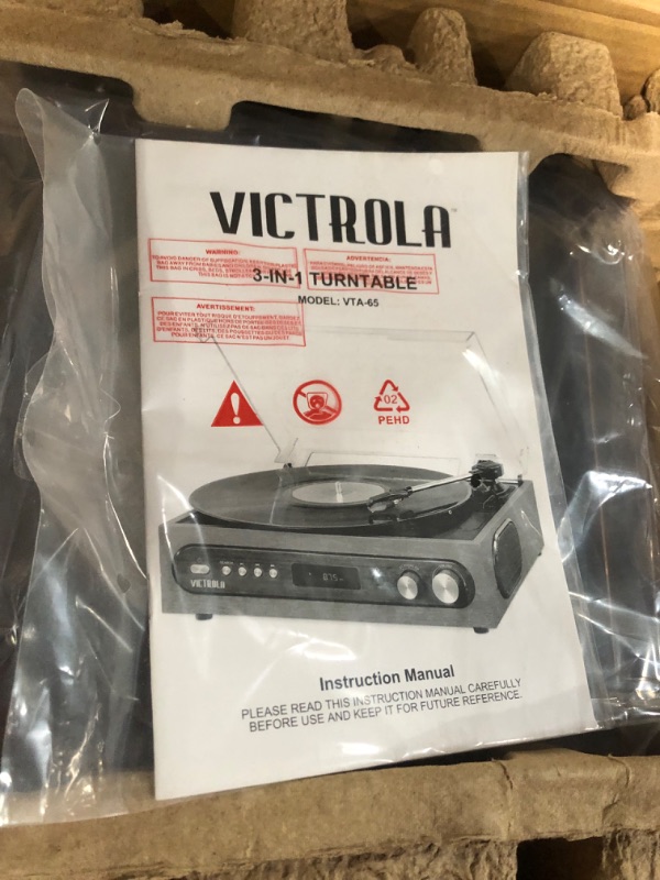 Photo 3 of Victrola All-in-1 Bluetooth Record Player Brown (VSC-20-BRW) Player 