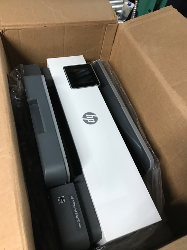 Photo 4 of HP OfficeJet Pro 8034e Wireless Color All-in-One Printer with 1 Full Year Instant Ink,White REFURBISHED