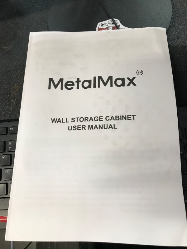 Photo 2 of MetalMax Metal Garage Storage Cabinet Small Wall-Mounted Locking Cabinet Hanging Garage Cabinets Medicine Cabinet Lockable Steel Utility Cabinets Floating Garage Tool Cabinet 14" H Assembly Required Black 14"H Wall Cabinet