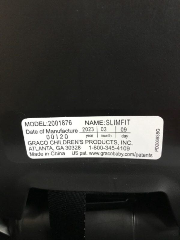 Photo 2 of *SEE NOTES* Graco SlimFit 3 in 1 Car Seat -Slim & Comfy Design Saves Space in Your Back Seat, Darcie, One Size SlimFit Darcie