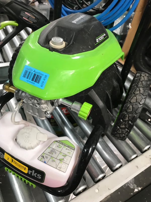 Photo 3 of **NONREFUNDABLE**FOR PARTS OR REPAIR**SEE NOTES**
Greenworks 2100 PSI 1.2-GPM Cold Water Electric Pressure Washer