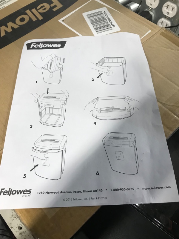 Photo 5 of Fellowes 12C15 12 Sheet Cross-Cut Paper Shredder for Home and Office with Safety Lock 12 Sheet Paper Shredder