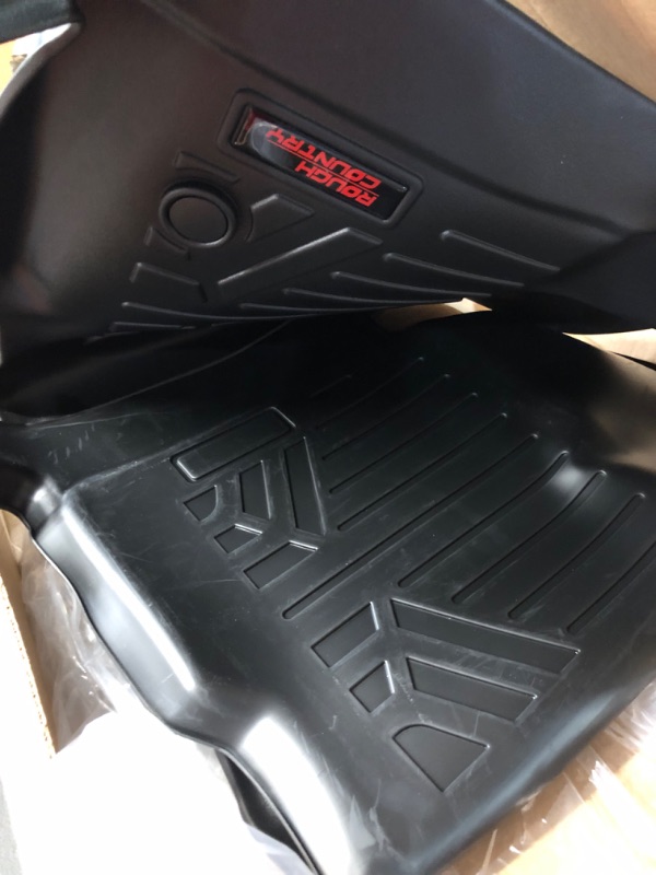 Photo 2 of Rough Country Front Floor Mats for 19-23 Chevy/GMC 1500 | Bench Seat - M-2165,Black