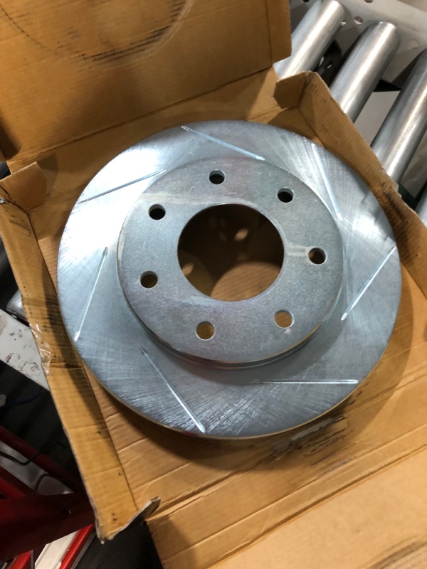 Photo 3 of *SEE NOTES* Dynamic Friction Company Front Brake Rotors Slotted Silver with Ultimate Duty Performance Brake Pads includes Hardware - 5412-54038