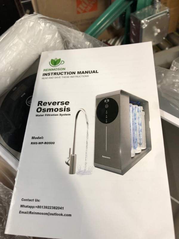 Photo 4 of 8 Stage Tankless Reverse Osmosis System NSF Certifed TDS Reduction 500GPD RO Water Filter System Under Sink Reverse Osmosis Water Filtration System for Home Kitchen Apartment (RMS-WP-RO500)