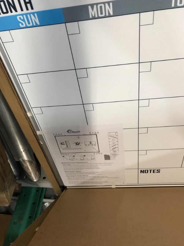 Photo 3 of XBoard Dry Erase Calendar Whiteboard 36" x 24" - Double Sided Magnetic Monthly Calendar 