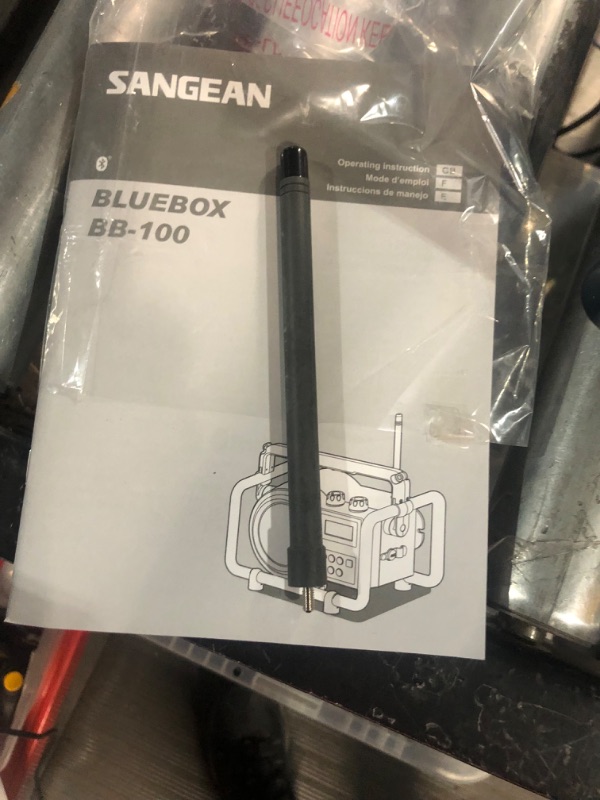 Photo 5 of Sangean BB-100 BlueBox AM/FM Ultra-Rugged Digital Receiver with Bluetooth, Blue, 12.4"
