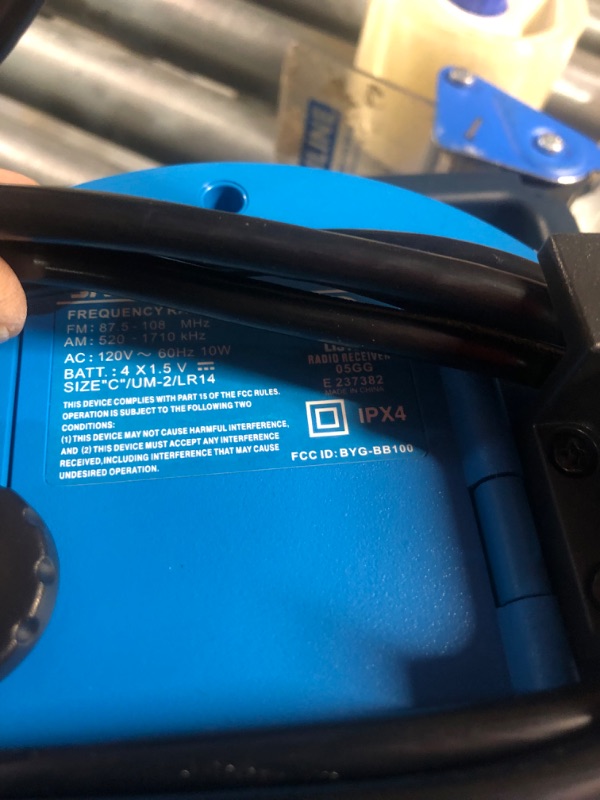 Photo 3 of Sangean BB-100 BlueBox AM/FM Ultra-Rugged Digital Receiver with Bluetooth, Blue, 12.4"