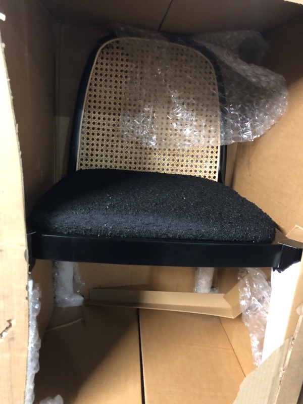 Photo 1 of **MINOR CRACKS**
Meridian Furniture Atticus Black Powder Coated Metal Dining Chair (1 chair)
