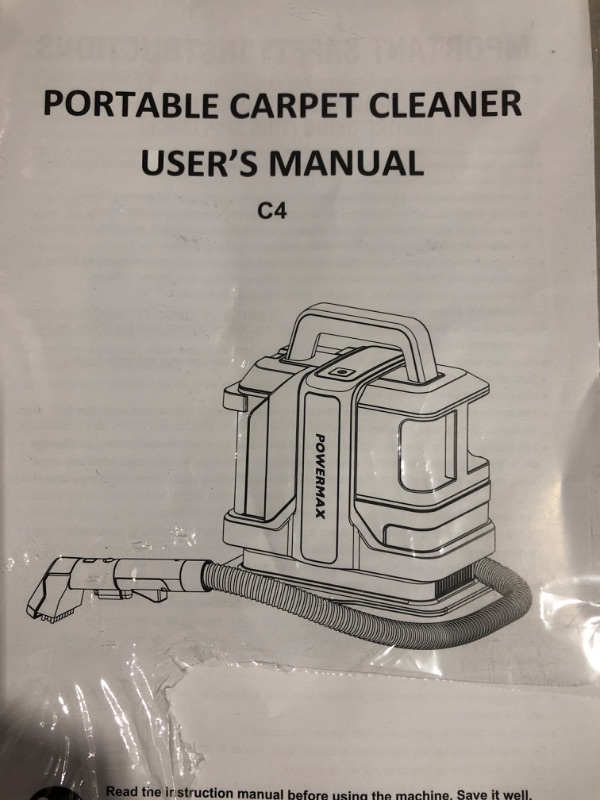 Photo 8 of * important * read clerk notes *
Ailltopd Portable Carpet Cleaner Machine, Powerful Deep Stain Cleaning 