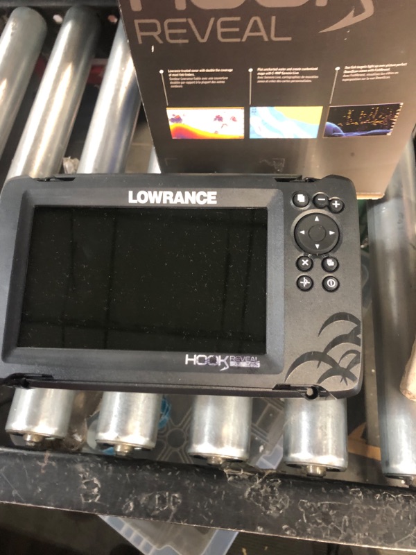 Photo 2 of * item sold for parts/repair * 
Lowrance Hook Reveal 7 Inch Fish Finders with Transducer, Plus Optional Preloaded Maps 7 