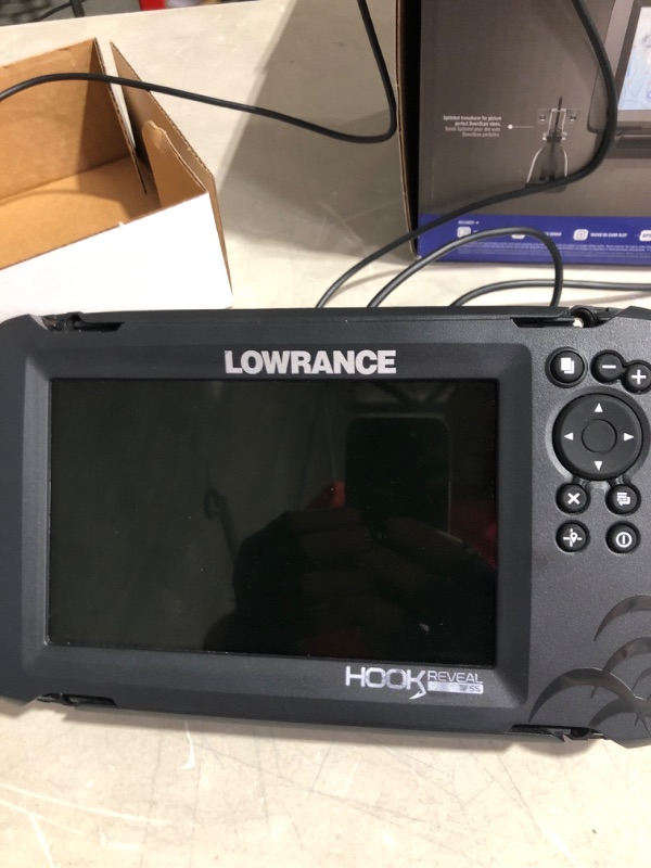 Photo 3 of * item sold for parts/repair * 
Lowrance Hook Reveal 7 Inch Fish Finders with Transducer, Plus Optional Preloaded Maps 7 