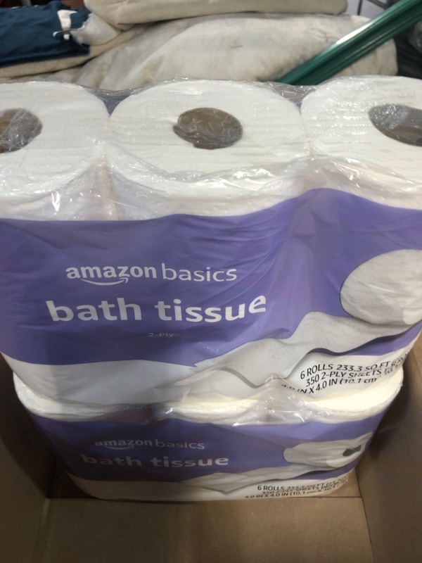 Photo 4 of **STOCK PHOTO   Amazon Basics 2-Ply Toilet Paper, 6 Rolls 3 PACKS