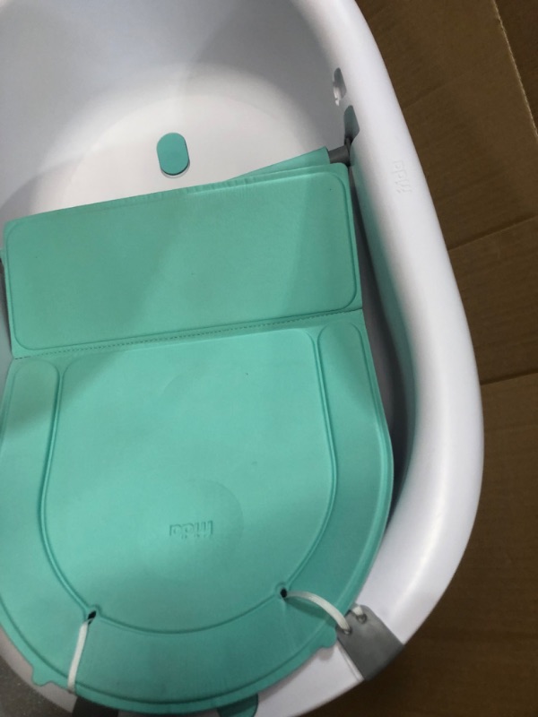 Photo 2 of 4-in-1 Grow-with-Me Bath Tub by Frida Baby Transforms Infant Bathtub to Toddler Bath Seat with Backrest for Assisted Sitting in Tub