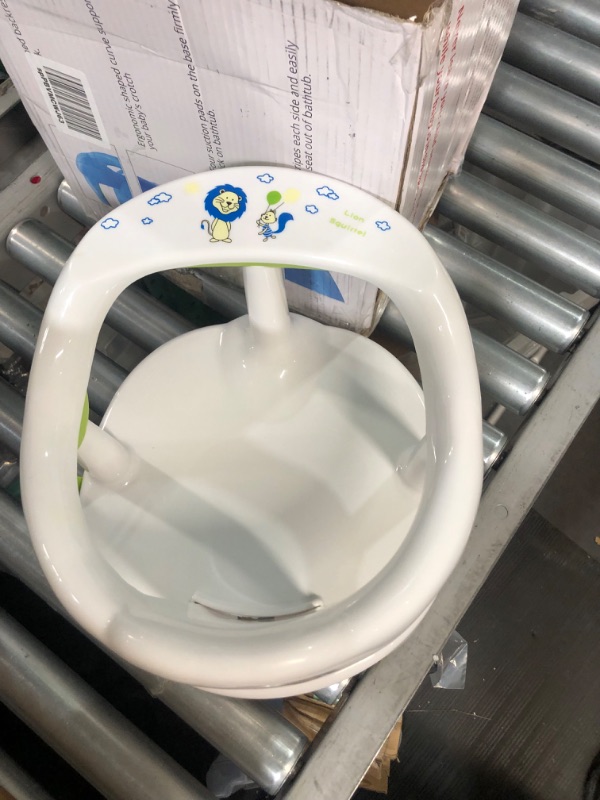 Photo 2 of Baby Bath Seat for Babies 6 to 18 Months / Non-Slip Infants Toddlers Taking Bath by Sitting in WHITE