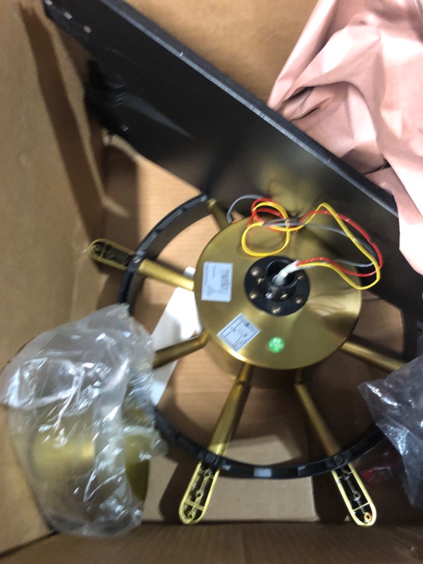 Photo 3 of **PARTS ONLY** **NON REFUNDABLE** Ceiling Fans with Lights and Remote 60 Inch Black LED Outdoor Ceiling Fans for 