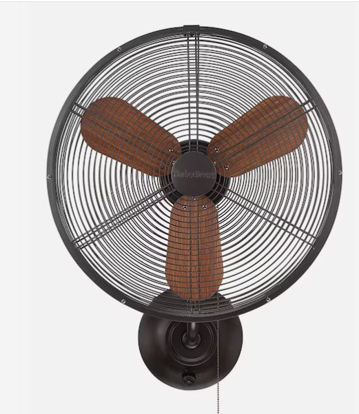 Photo 1 of **MISSING WALL MOUNT, DOES NOT WORK**  Harbor Breeze Marina Cove 18-in Oscillation Indoor or Outdoor Bronze Wall Mounted Fan
