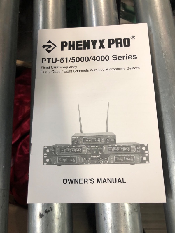 Photo 2 of **NEW, UNABLE TO TEST**  Phenyx Pro Wireless Microphone System, (PTU-4000-8H)