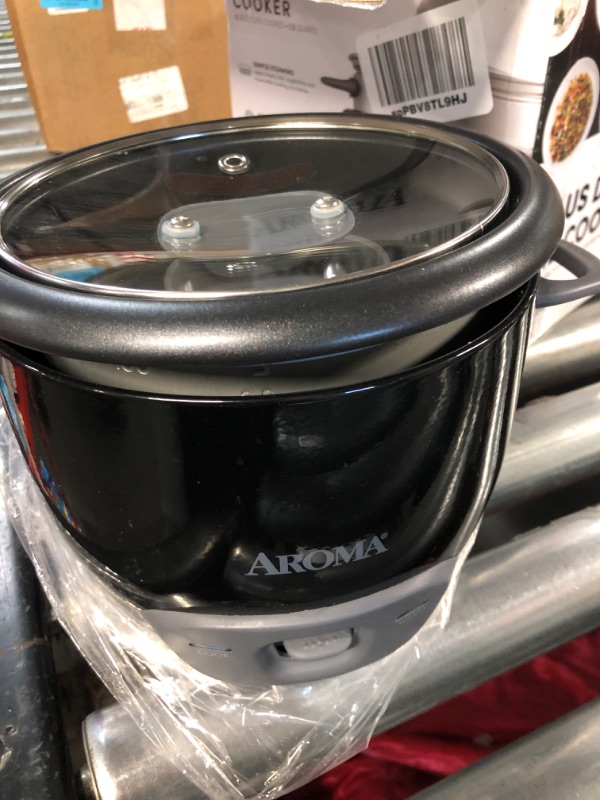 Photo 2 of **UNABLE TO TEST** Aroma Housewares 6-Cup (Cooked) Pot-Style Rice Cooker and Food Steamer, Black ARC-743-1NGB