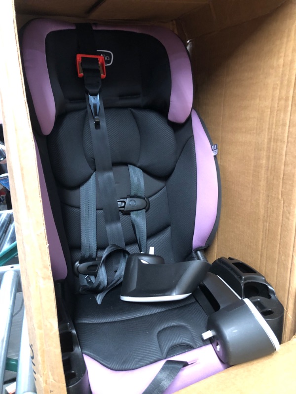 Photo 5 of Evenflo Maestro Sport Convertible Booster Car Seat, Forward Facing, High Back, 5-Point Harness, For Kids 2 to 8 Years Old, Whitney Pink