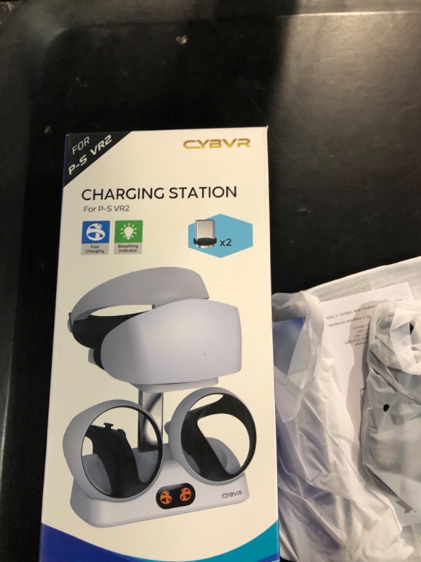 Photo 4 of CYBVR Controller Charging Station for PS VR2, Fast Charging PSVR2 Headset Display Stand 