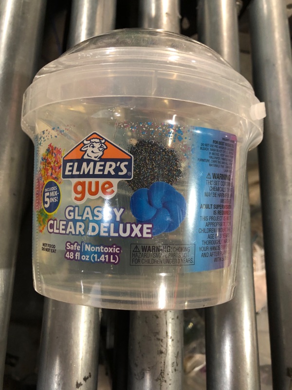 Photo 2 of Elmer's GUE Premade Includes 5 Sets of Slime Add-ins, 3 Lb. Bucket, Glassy Clear