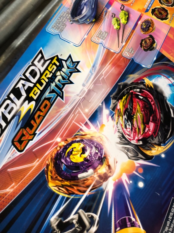 Photo 1 of Beyblade Burst QuadStrike Thunder Edge Battle Set, Battle Game Set with Beystadium, 2 