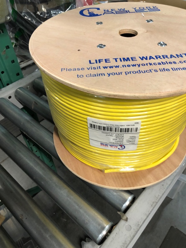 Photo 3 of NewYork Cables Cat6a Riser Cable 1000ft - Certified 100% Solid Bare Copper Cat 6a Ethernet 