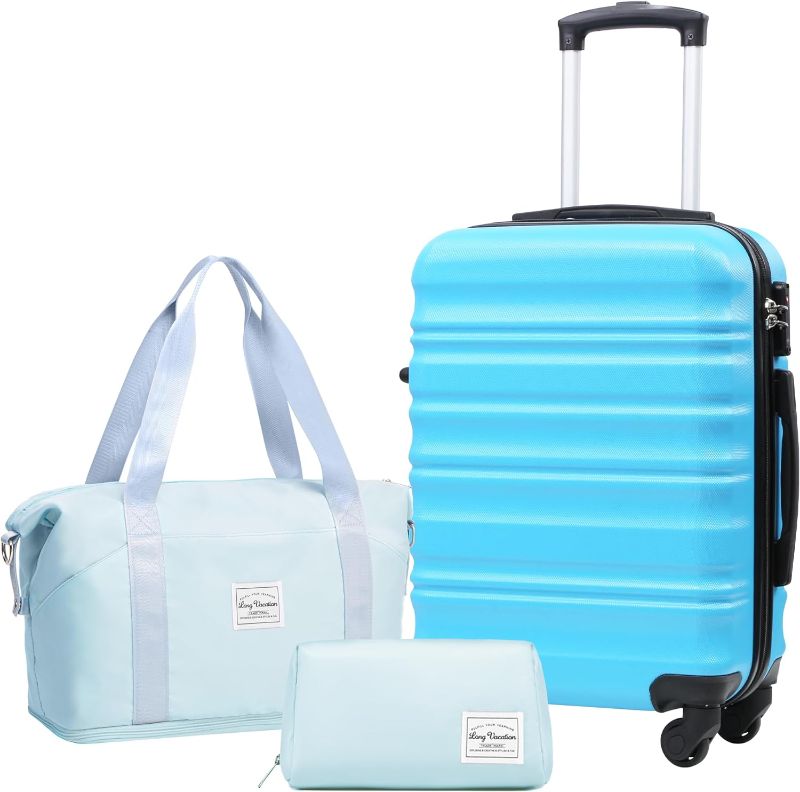 Photo 1 of *STOCK IMG AS REF* Coolife Luggage Suitcase 16" AND CARRY ONE BAG AND TOILETRY BAG