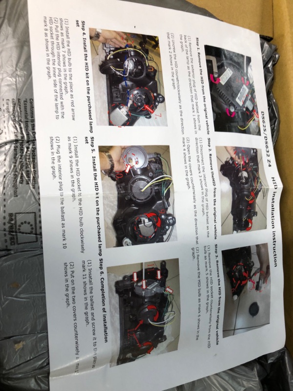 Photo 1 of *CRACK IN PLASTIC COVERING SEE PHOTOS** Eagle Eyes DS620-B101L Driver Side Headlamp Assy Fits INFINITI G35