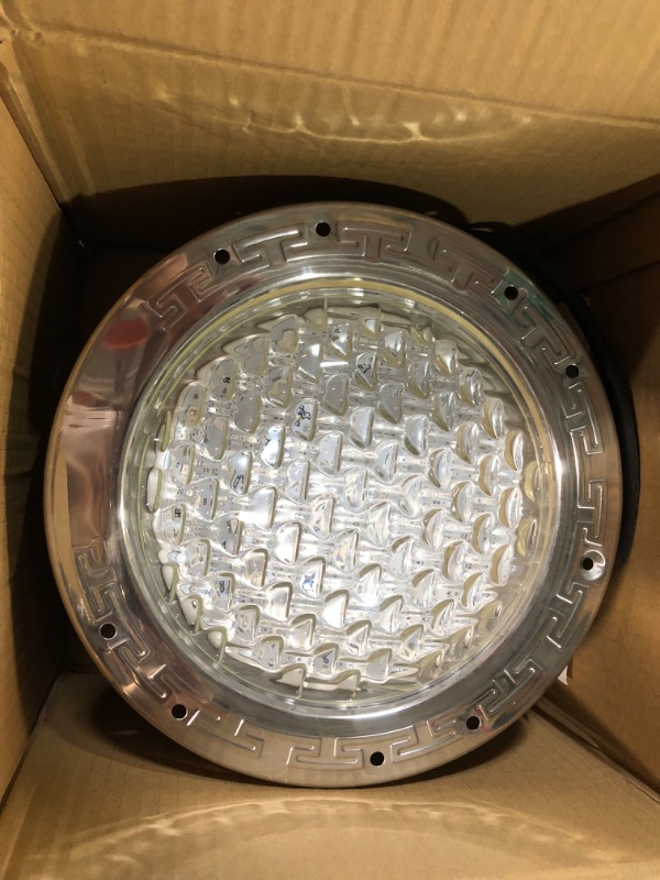 Photo 2 of *PARTS ONLY DOES NOT FUNCTION DUE TO WIRING*
HQUA PN01 120V AC LED Inground Pool Light, 10 Inch 