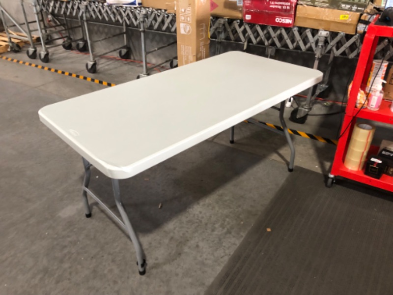 Photo 2 of ***SCRATCHES - DENTS - SEE NOTES***
Office Star Resin Multipurpose Rectangle Folding Table for Indoor or Outdoor Use, 5 Feet