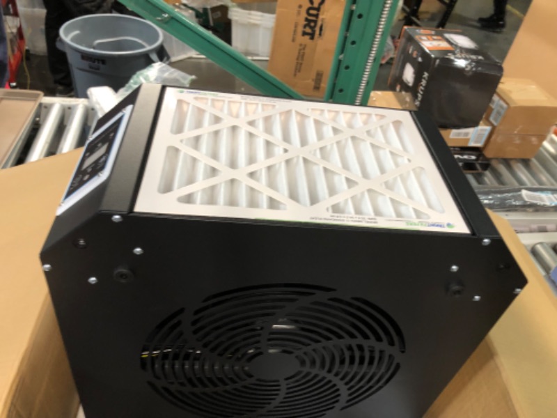 Photo 3 of ABESTORM 360 Degree Intake Air Filtration System Woodworking, 1350CFM Hanging Air Filter with Strong Vortex Fan, Shop Dust Collector for Woodworking, Garage Work Shop, Built-in Ionizer, DecDust 1350IG