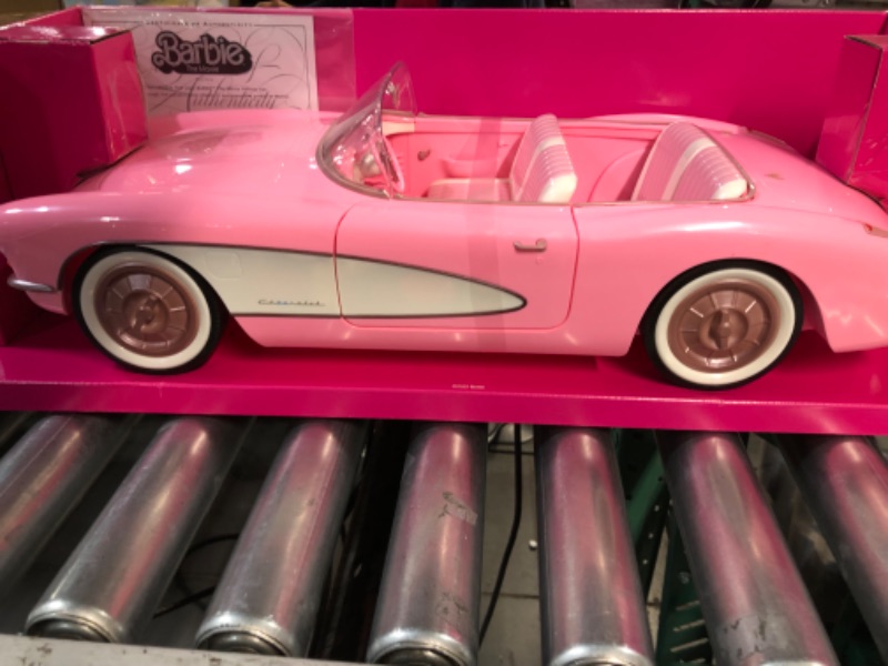 Photo 2 of Barbie The Movie Collectible Car, Pink Corvette Convertible (HPK02)