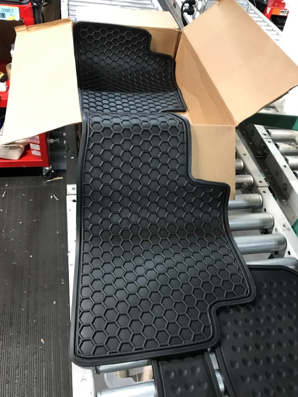 Photo 2 of Megiteller Car Floor Mats Custom Fit for Hyundai Kona 2018 2019 2020 2021 2022 2023 (No Electric Models) Odorless Washable Heavy Duty Rubber (All Weather) Floor Liners Black Black Kona Fuel Models