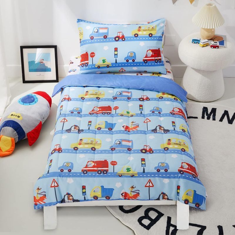 Photo 1 of *STOCK IMG AS REF* TODDLER CARS BEDDING DUVET  AND PILLOW CASE 