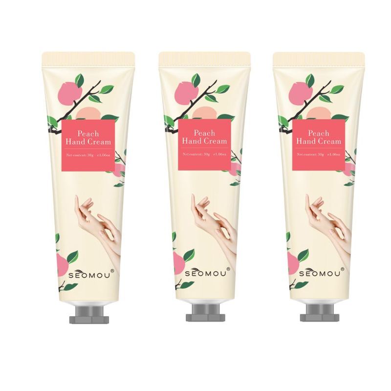 Photo 1 of *STOCK IMG AS REF* PEACH Mini Hand Lotion Travel Size,Moisturizing Hand Care Cream Gift Set,3 pack,portable package