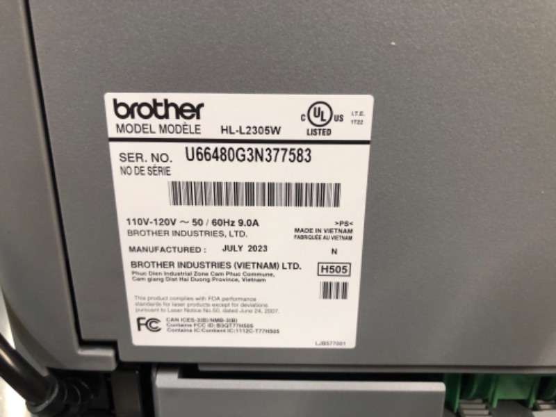 Photo 3 of Brother HLL2305W Compact Mono Laser Single Function Printer with Wireless and Mobile Device Printing New: HLL2305W (Wireless)